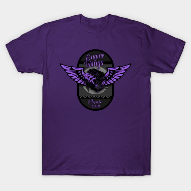 Engine Wings Purple Dream T-Shirt by CTShirts